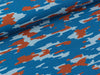 French Terry Tinted Camouflage blau-rost by Cherry Picking