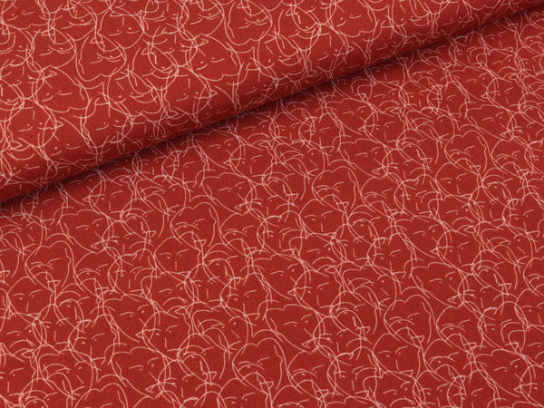 Viskosestoff Lovely rose-rost by Cherry Picking