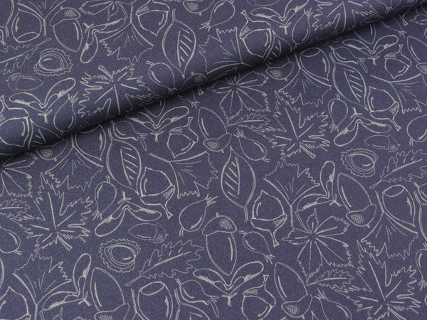 Baumwollpopeline Breeze hellgrau-dunkelblau by Cherry Picking