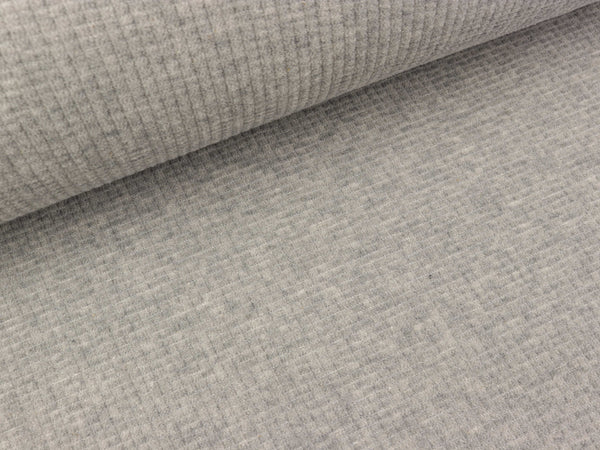 Organic Waffel Nicki mittelgrau meliert uni by Albstoffe