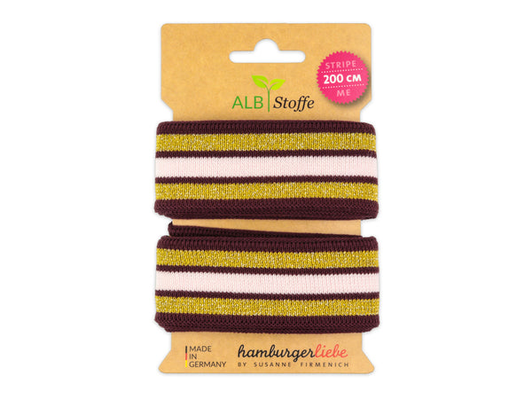 Stripe Me Glam Bliss Band bordeaux-gold-puder