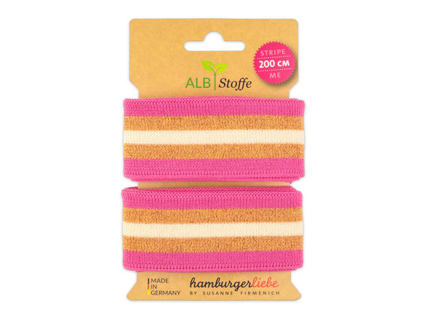 Stripe Me Glam Glossy Band ortensia-melone-kupfer-meringa