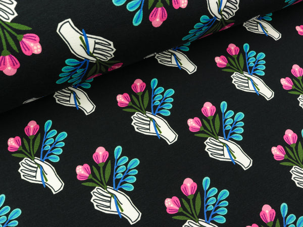 Hamburger Liebe Baumwollsweat Bliss-and Kiss schwarz