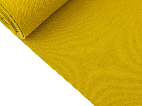 Glatte Bündchenware goldgelb uni