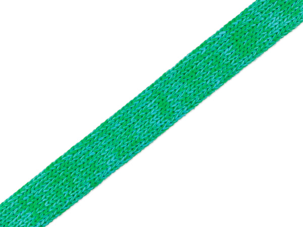 1m Flach- und Hoodiekordel Cord Me Plain Stitches verde erba-türkis meliert 20mm