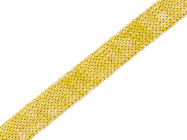 1m Flach- und Hoodiekordel Cord Me Plain Stitches senf-meringa meliert 20mm