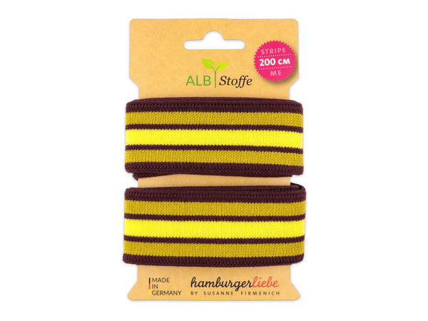 Stripe Me College Plain Stitches Band bordeaux-senf-giallino