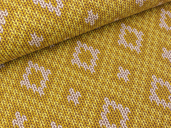 Hamburger Liebe Plain Stitches Nordic Knit senf-puder-giallino