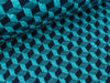 Hamburger Liebe 3D-Relief Jacquard Plain Stitches Diced Knit türkis-blue navy