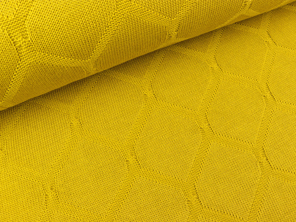 Hamburger Liebe Plain Stitches Grobstrick Cross Over Knitty senf