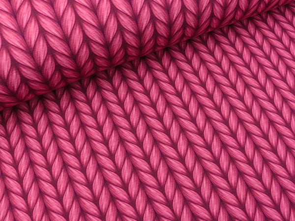 Hamburger Liebe Baumwolljersey Plain Stitches Lookalike rosa scuro-ciclamino