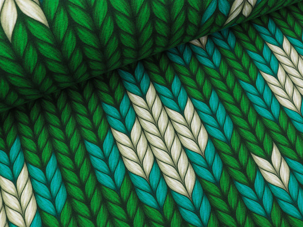 Hamburger Liebe Baumwollsweat Plain Stitches Granny Made verde erba-bunt