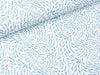 Baumwolljersey Ocean Breeze Kleine Fische wasserblau auf Weiß FS21
