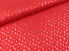 Viskosestoff Chally Foil Print Ovale silber auf Rot