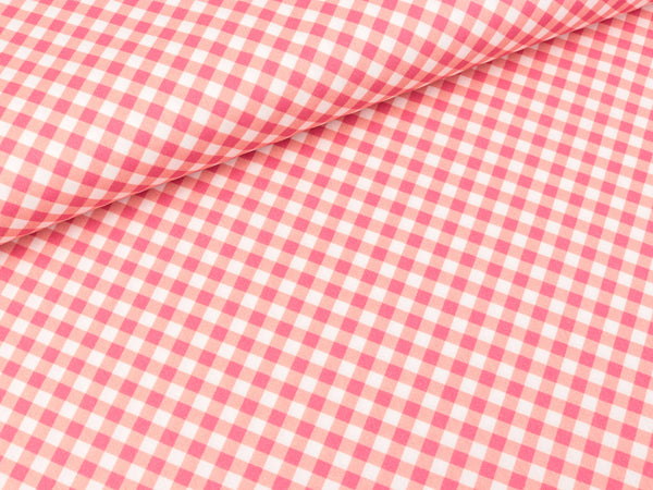 Baumwoll Webware Kim Karos weiß-lachsrosa