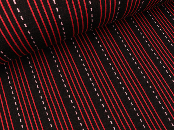 Hamburger Liebe Jacquard Sparkle Lines schwarz-flamme-rose melange-silber