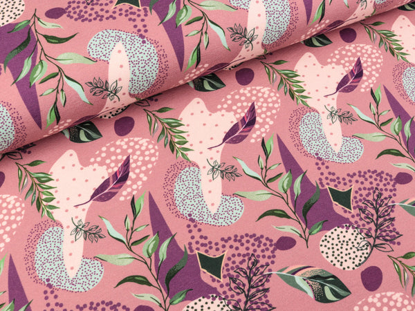 French Terry Zürich Floral altrosa-bunt