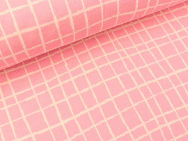 Hamburger Liebe Jacquard Life Loves You Grid rosa scuro-meringa