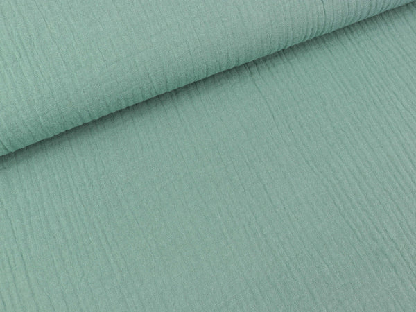 Baumwoll Double Gauze Jenke oldmint uni