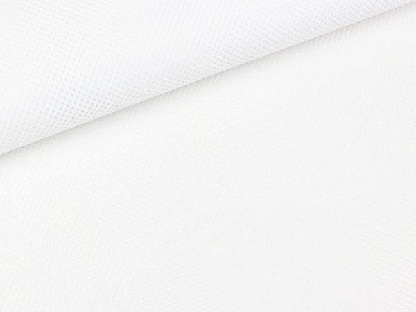 Weicher Netzstoff Mesh weiß uni durchsichtig