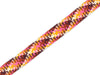 1m Flachkordel Twist Me Check bordeaux-curry-ortensia-brucciato-weiß 24mm