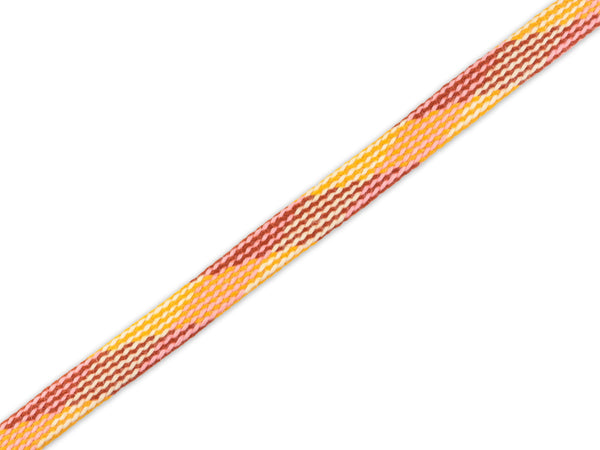 1m Flachkordel Twist Me Plaid curry-rosa scuro-brucciato-meringa 15mm
