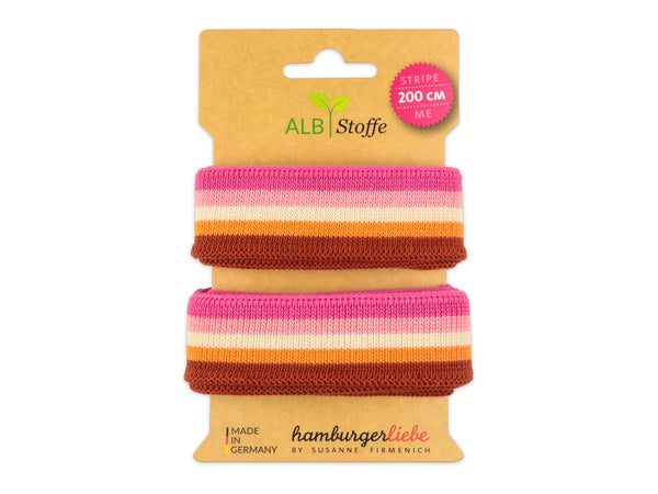 Stripe Me College Bloom Band ortensia-rosa scuro-meringa-papaia-brucciato