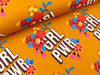 Hamburger Liebe Baumwolljersey Bloom Girl Power curry