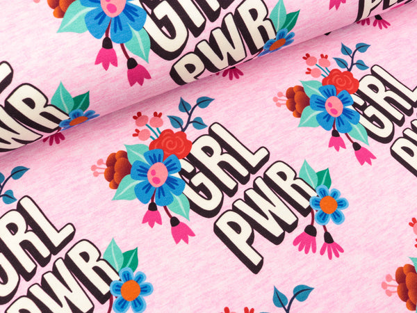 Hamburger Liebe Baumwolljersey Bloom Girl Power rose melange