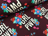 Hamburger Liebe Baumwollsweat Bloom Girl Power bordeaux