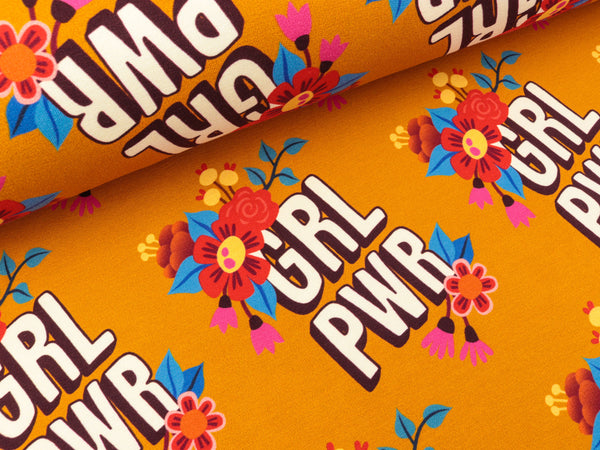 Hamburger Liebe Baumwollsweat Bloom Girl Power curry