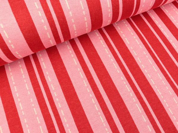 Hamburger Liebe Jacquard Bloom Pin Stripes flamme-rosa scuro-weiß