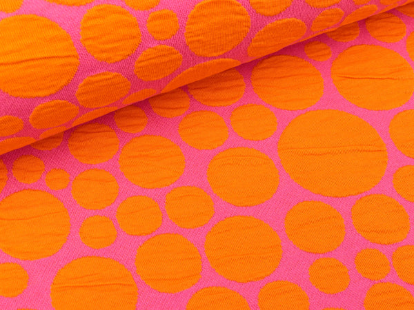 Reststück 30cm - Hamburger Liebe 3D-Relief Jacquard Bloom Bubbling papaia-ortensia