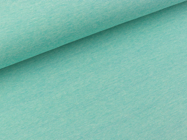 Reststück 31cm - Bio Single Jersey SOMMER MÉLANGE caraibi-meringa by Hamburger Liebe