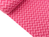 Glatte Bündchenware Karla Chevron rosa - pink Schlauchware