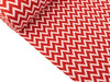 Glatte Bündchenware Karla Chevron weiß - rot Schlauchware
