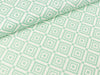 Baumwoll Webware Toni Grafisches Muster mint-weiß