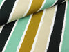 French Terry Diagonally mint-ocker-beige-weiß-schwarz by Lycklig Design