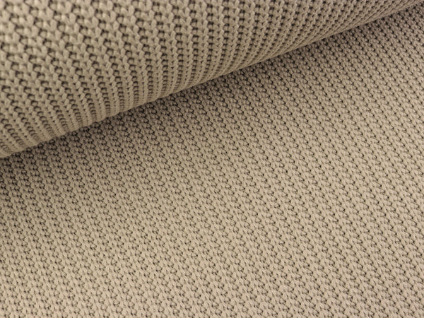Strickstoff Cable Grobstrick gerippt beige uni