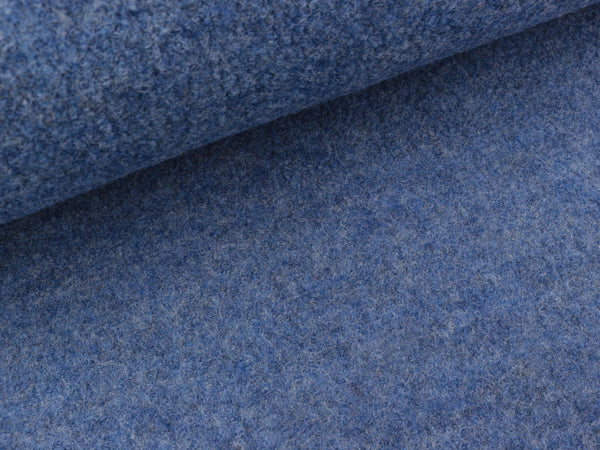 Gekochte Wolle Naomi rauchblau meliert Wollwalk