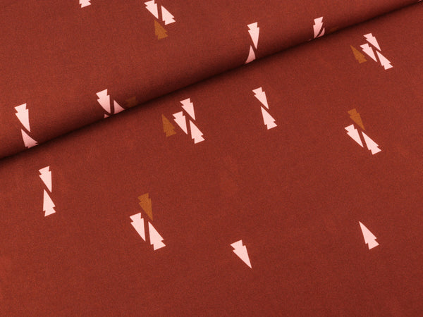 Viskose Webware Tender Pfeile bunt auf Rost by brinarina