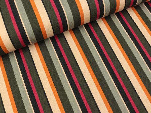 Steinbeck Baumwolljersey Woody Streifen beige-bunt