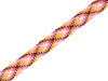 1m Flachkordel Twist Me Check Orient Oxident bordeaux-ortensia-curry-rosa scuro-weiß 24mm