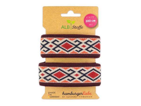 Stripe Me Icon Orient Oxident Band bordeaux-luce rosso-meringa-flamme-bue navy