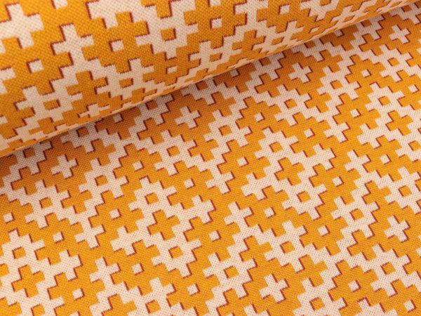 Hamburger Liebe 3 Farb-Jacquardjersey Orient Oxident Amira curry-prugna-meringa