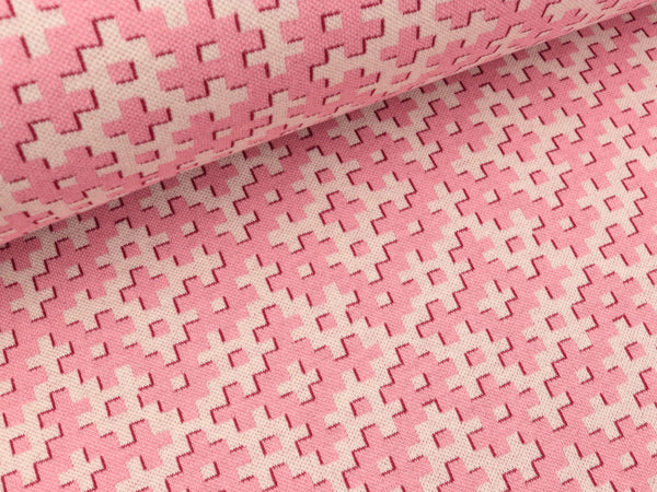 Hamburger Liebe 3 Farb-Jacquardjersey Orient Oxident Amira rosa scuro-prugna-meringa