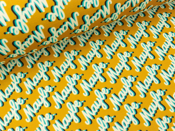 Albstoffe SHIELD PRO Sweat Maybe Baby curry