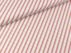 Baumwoll Webware Nordpol Streifen diagonal rot-weiß-hellgrau-beige