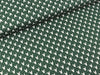 Baumwoll Webware Nordpol Minirentiere weiß auf Dunkelgrün