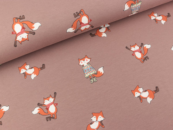 Leichter Baumwollsweat Fox tobacco